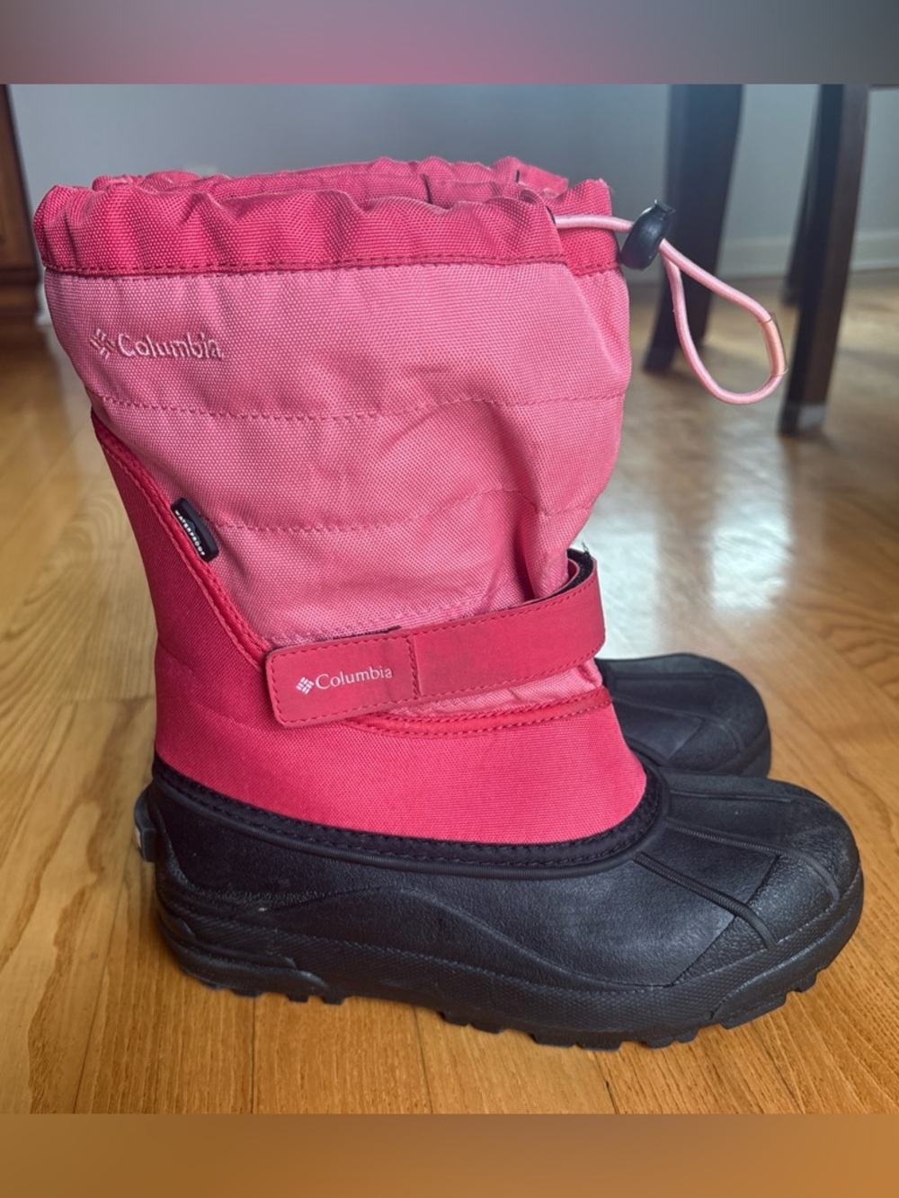 Columbia Powderbug II Snow Boots Kids Waterproof Pink Winter Youth Girls Size 5Y